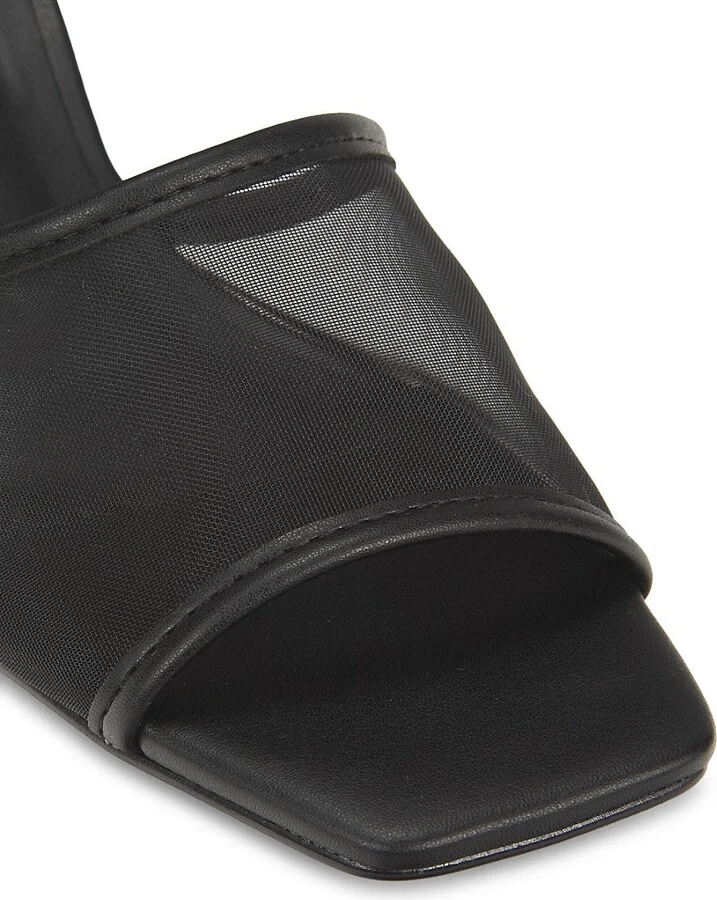 Mesh Block-Heel Slide Sandals - Image 6
