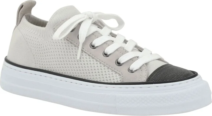 Mesh Cotton And Suede Sneakers - Image 2