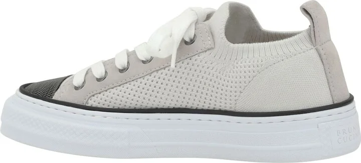 Mesh Cotton And Suede Sneakers - Image 3