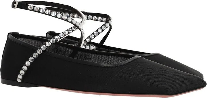 Mesh Crystal Ballerina Flats - Image 2