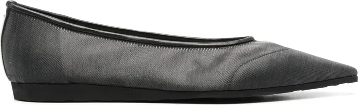 Mesh-Design Ballerina Shoes