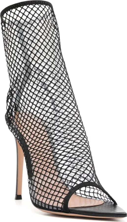 Mesh-Design Pointed-Toe Boots - Image 2