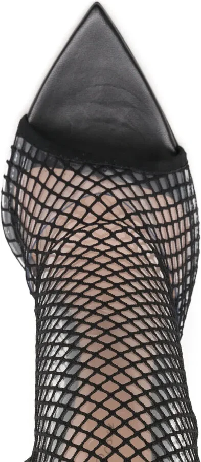 Mesh-Design Pointed-Toe Boots - Image 4