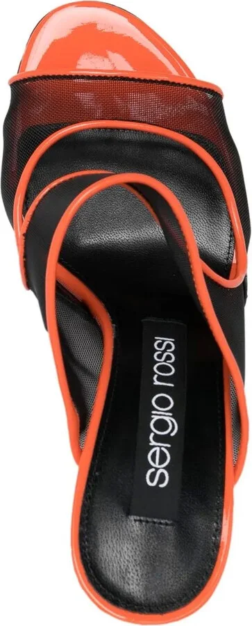 Mesh Detail Open-Toe Pumps - Image 4