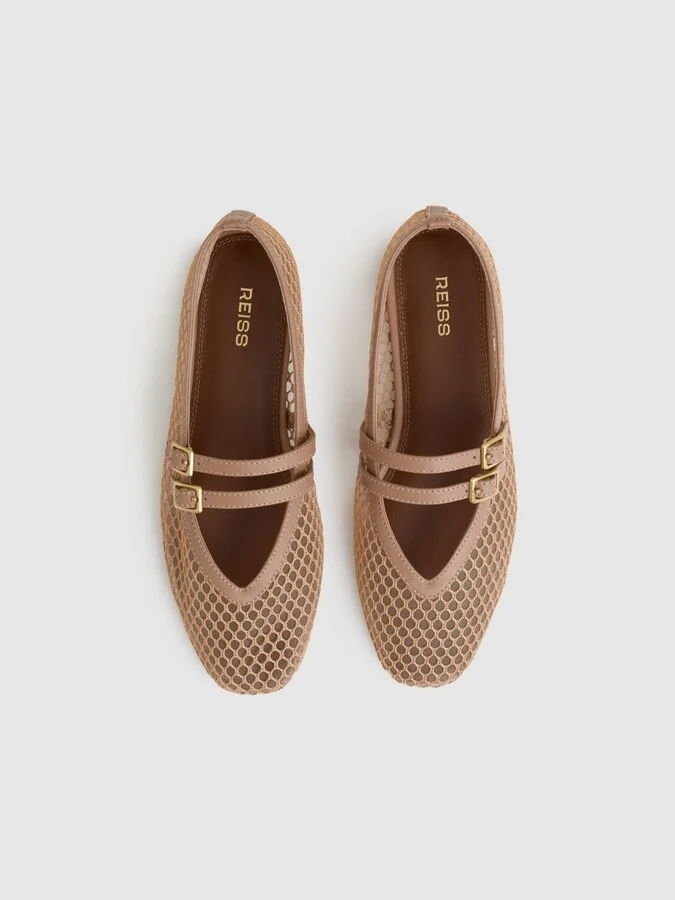 Mesh Double-strap Ballet Flats - Image 4