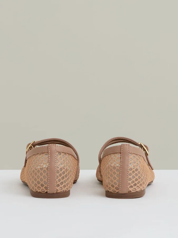 Mesh Double-strap Ballet Flats - Image 5