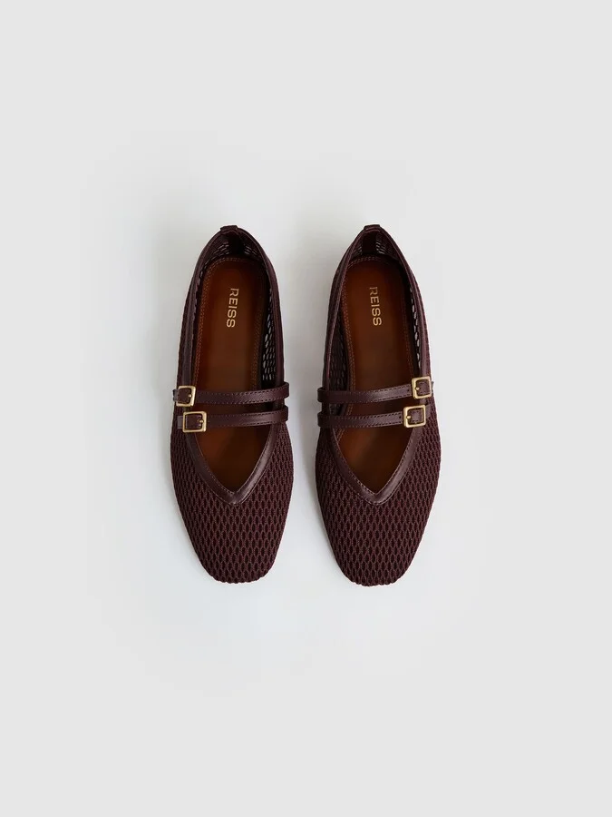Mesh Double-strap Ballet Flats - Image 2