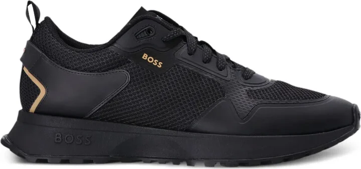 Mesh-Embellished Low-Top Sneakers