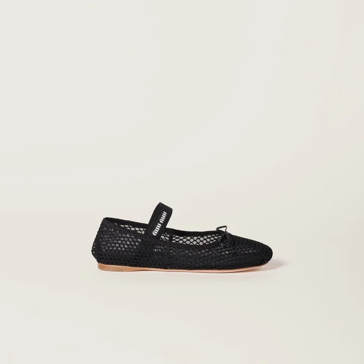 Mesh fabric ballerinas - Image 2
