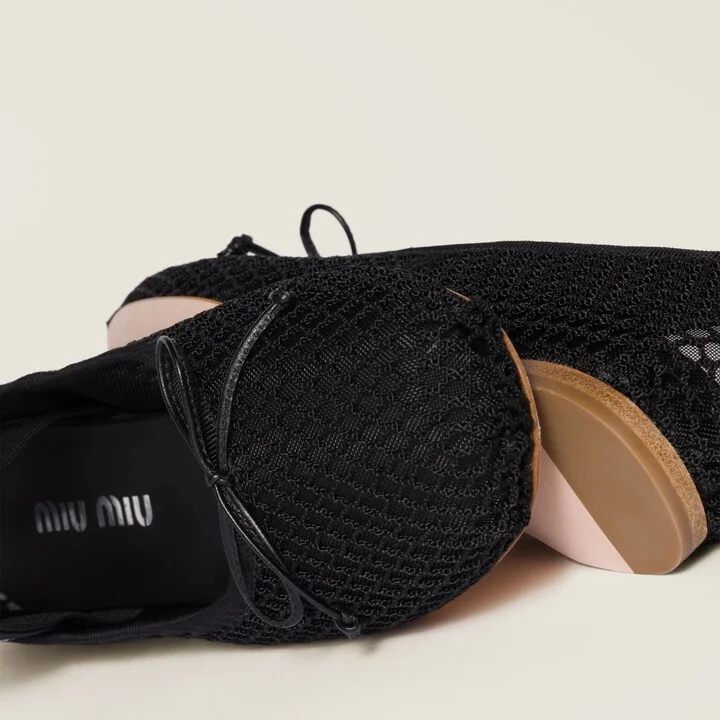 Mesh fabric ballerinas - Image 3