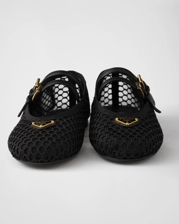 Mesh fabric ballerinas - Image 5