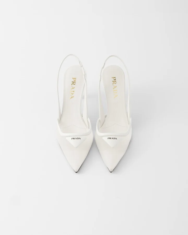 Mesh fabric slingback pumps - Image 3