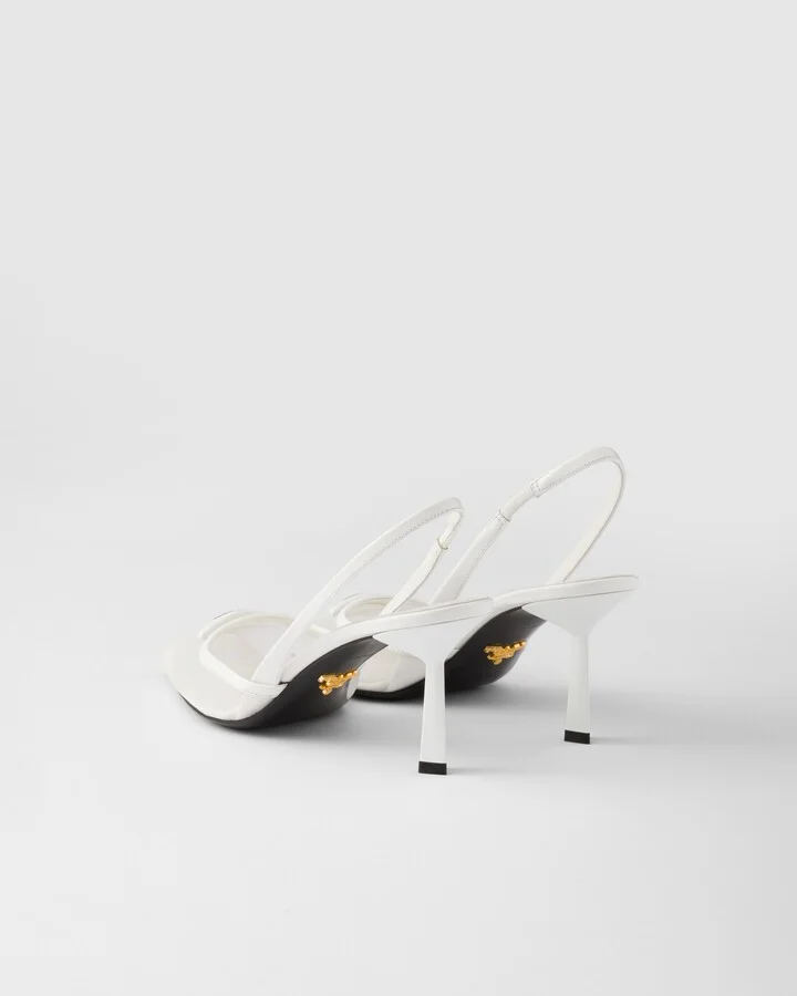 Mesh fabric slingback pumps - Image 4