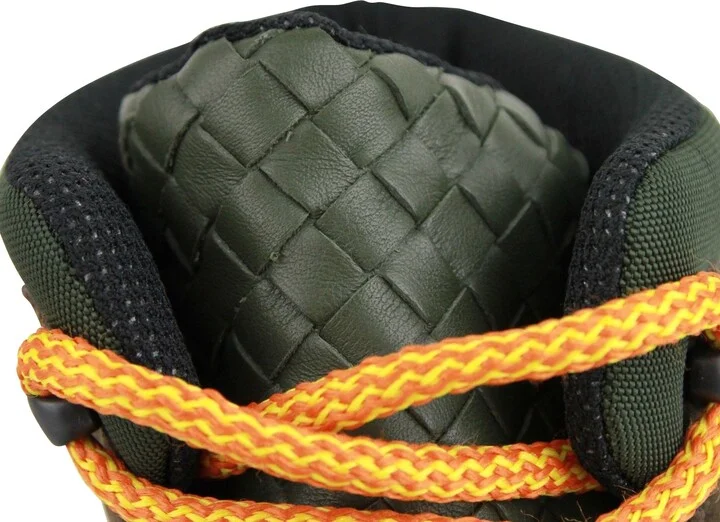 Mesh High Top Green / Brown / Black Suede Leather Sneaker 417024 3364 - Image 7