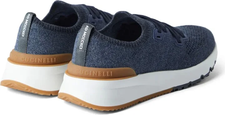 Mesh Knitted Lace Up Sneakers - Image 3