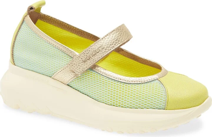Mesh & Leather Flat
