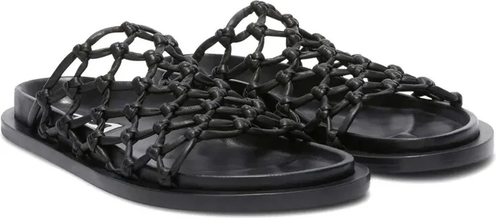 Mesh Leather Sandals - Image 2