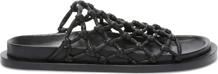 Mesh Leather Sandals