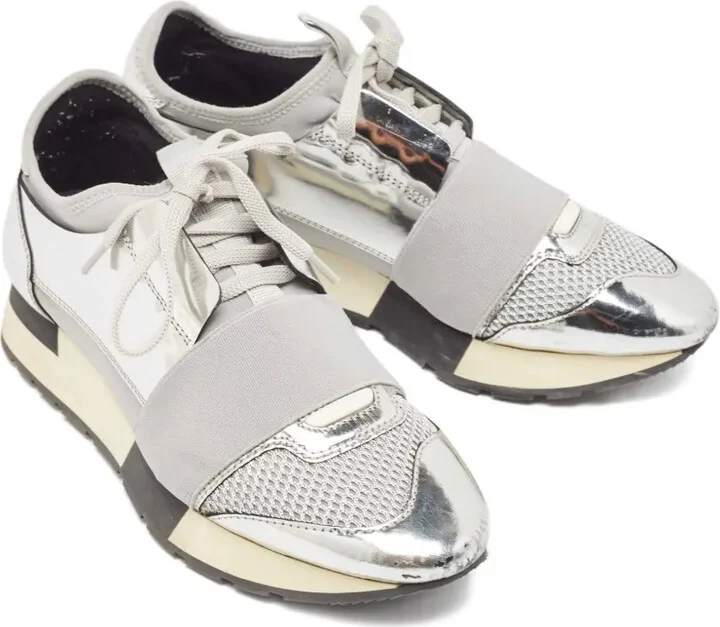 Mesh Leather Sneakers - Image 2