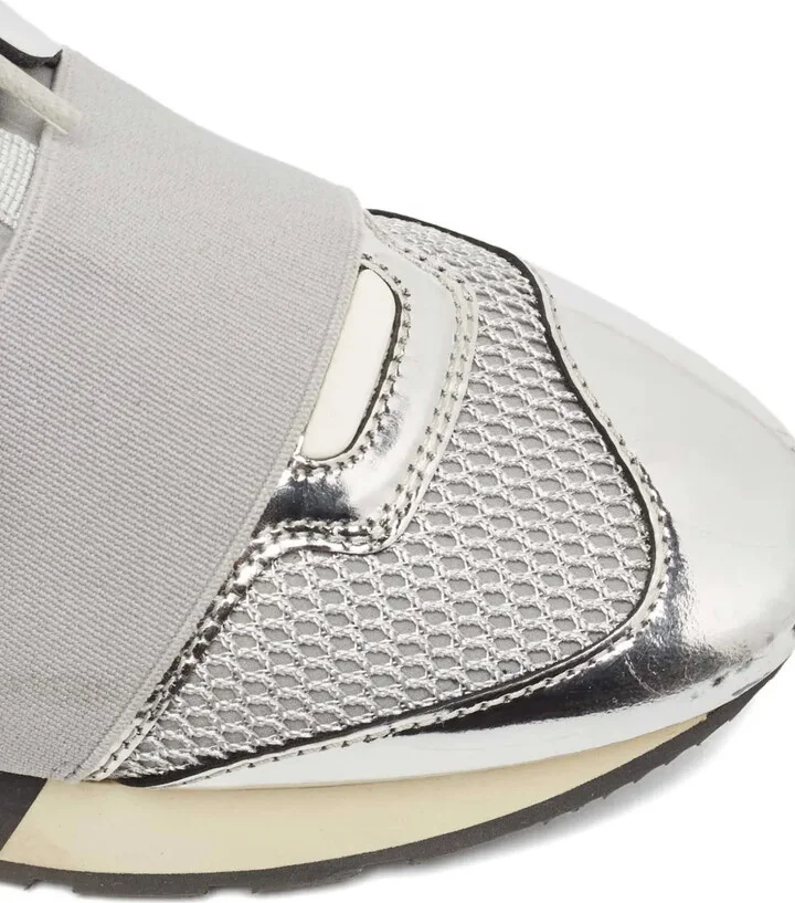 Mesh Leather Sneakers - Image 5