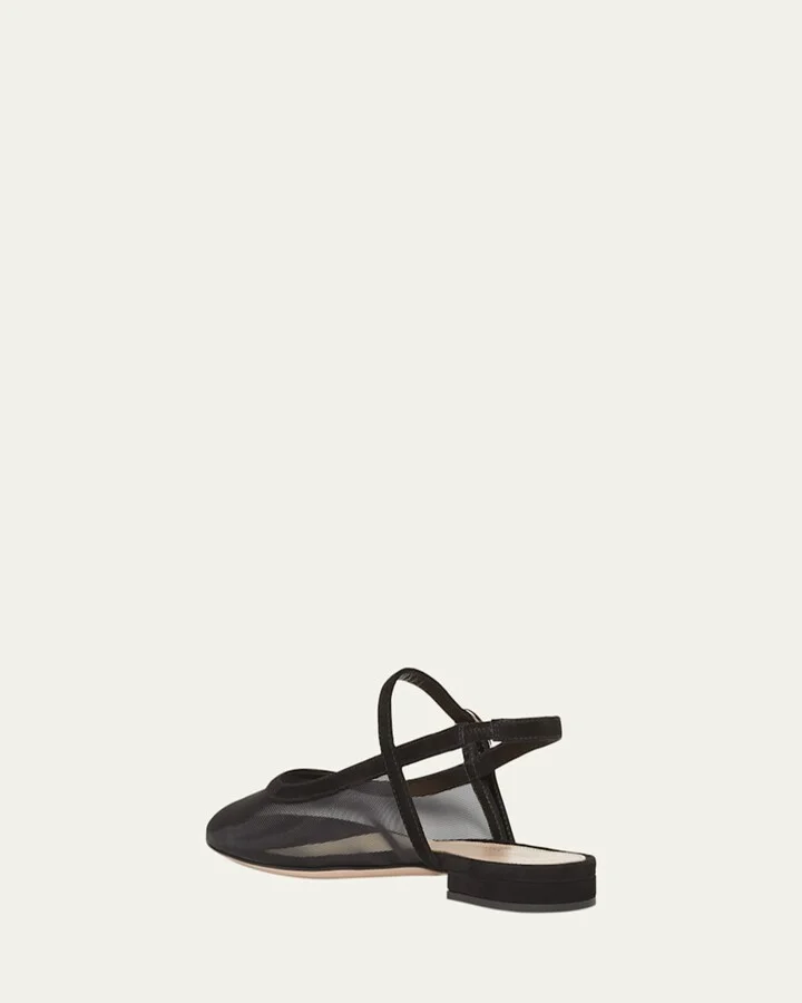 Mesh Mary Jane Ballerina Flats - Image 2