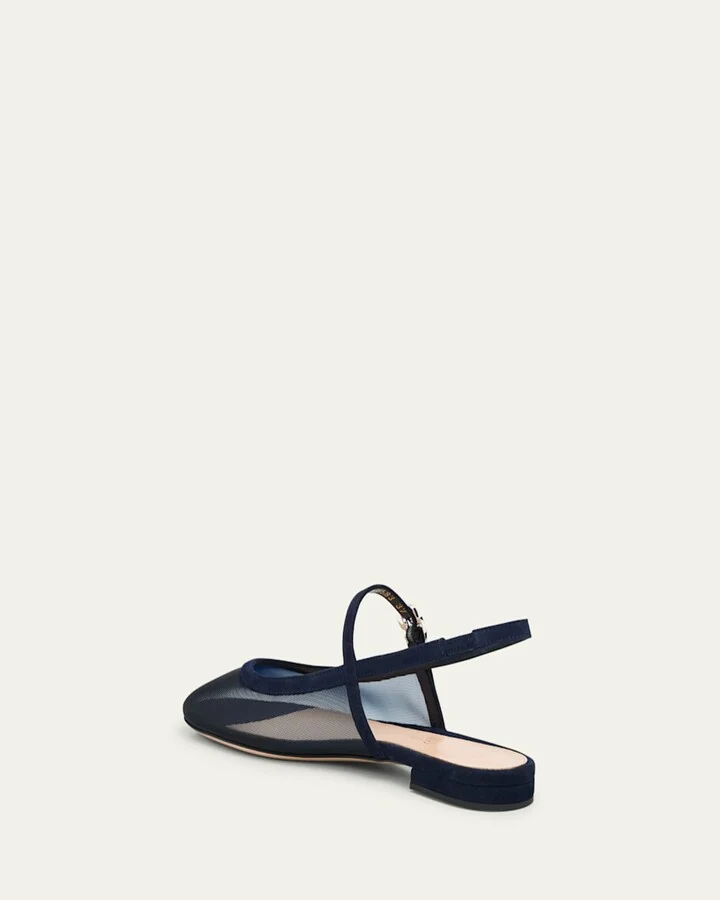 Mesh Mary Jane Ballerina Flats - Image 3