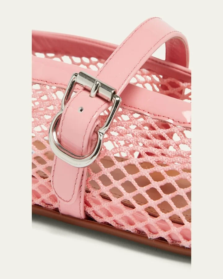 Mesh Mary Jane Ballerina Flats - Image 2