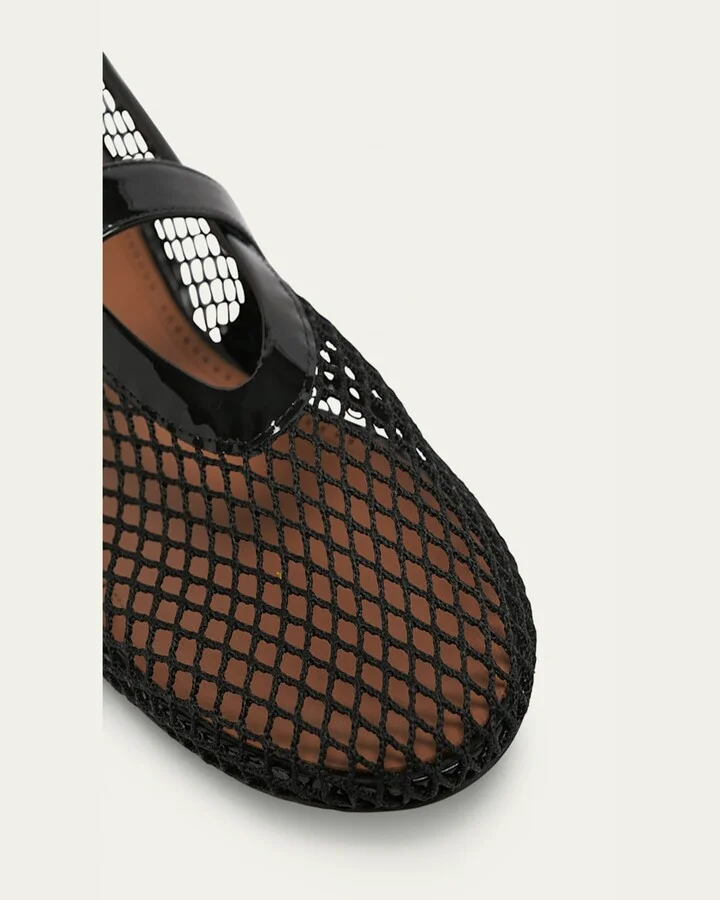Mesh Mary Jane Ballerina Flats - Image 4