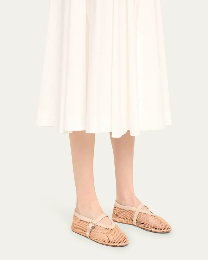 Mesh Mary Jane Ballerina Flats - Image 9