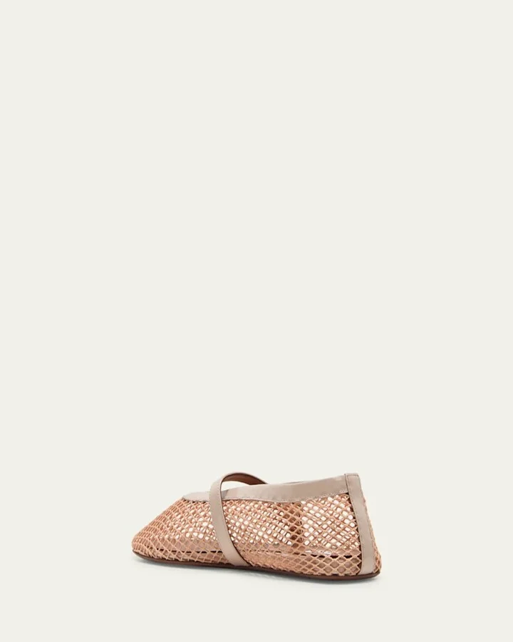 Mesh Mary Jane Ballerina Flats - Image 10