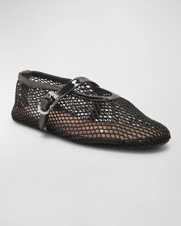 Mesh Mary Jane Ballerina Flats - Image 7