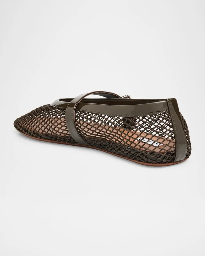 Mesh Mary Jane Ballerina Flats - Image 9