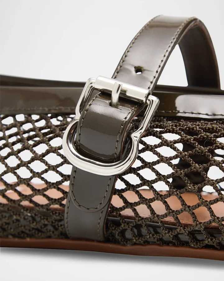 Mesh Mary Jane Ballerina Flats - Image 10