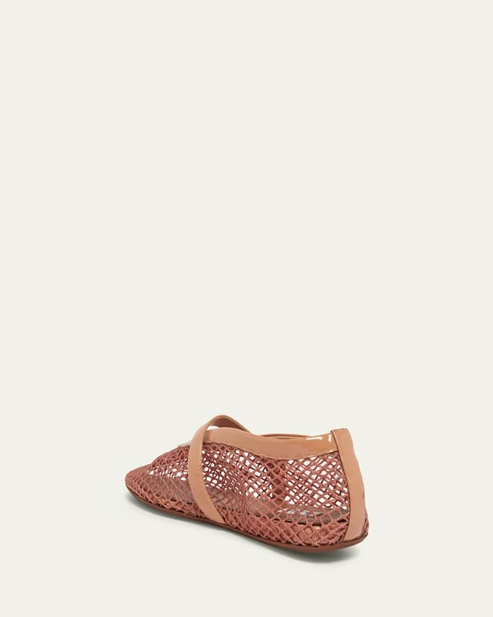 Mesh Mary Jane Ballerina Flats - Image 7