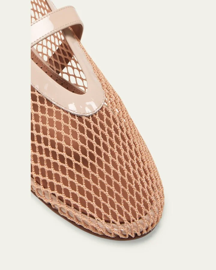 Mesh Mary Jane Ballerina Flats - Image 11