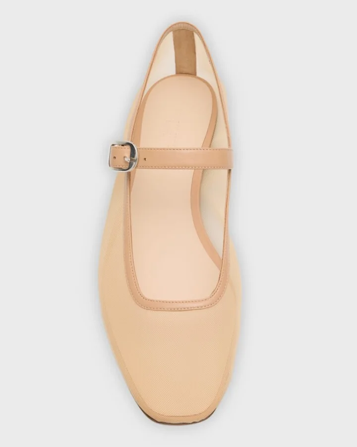 Mesh Mary Jane Ballerina Flats - Image 2