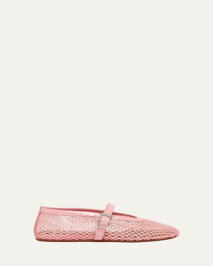 Mesh Mary Jane Ballerina Flats