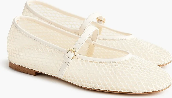 Mesh Mary Jane flats