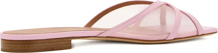Mesh Panel Cross-Strap Sandals - Image 2