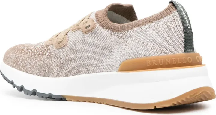 Mesh-Panel Lace-Up Sneakers - Image 3