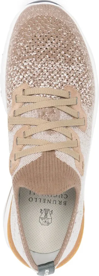 Mesh-Panel Lace-Up Sneakers - Image 4