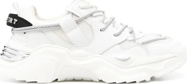 Mesh Panel Lace-Up Sneakers
