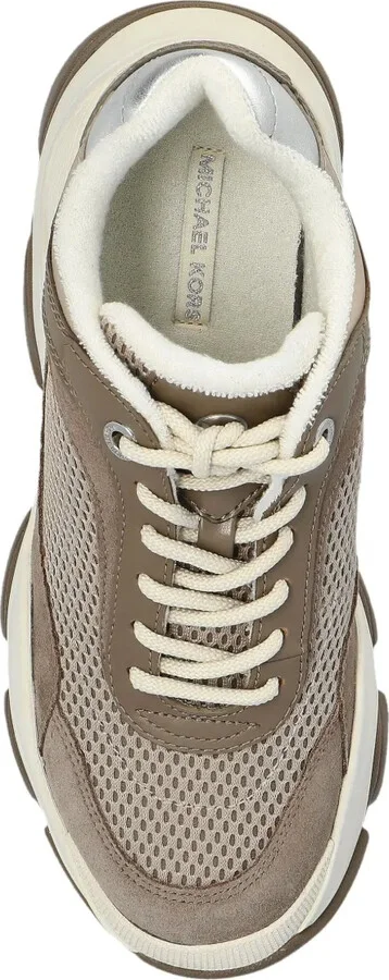 Mesh-Panel Leather Sneakers - Image 3