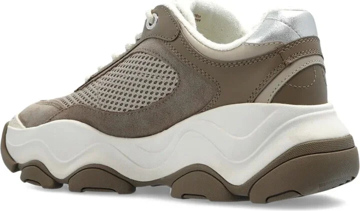 Mesh-Panel Leather Sneakers - Image 4