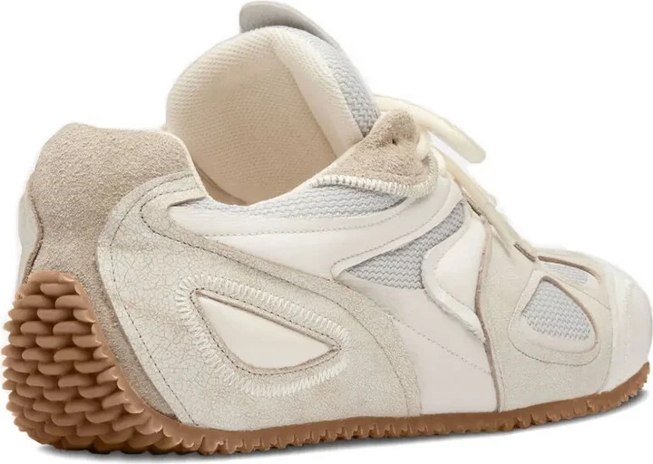 Mesh-Panel Leather Sneakers - Image 3