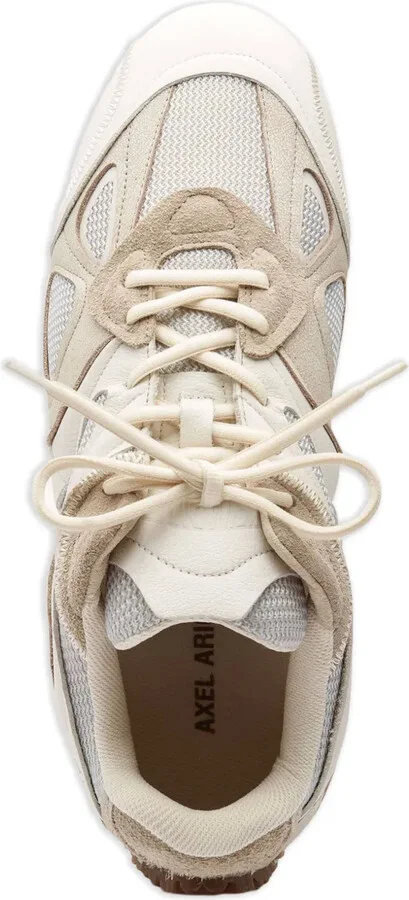 Mesh-Panel Leather Sneakers - Image 4