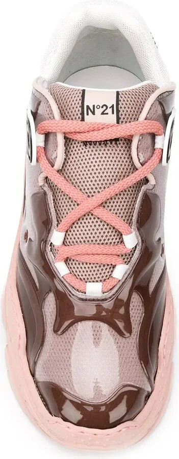 Mesh Panel Low-Top Sneakers - Image 4
