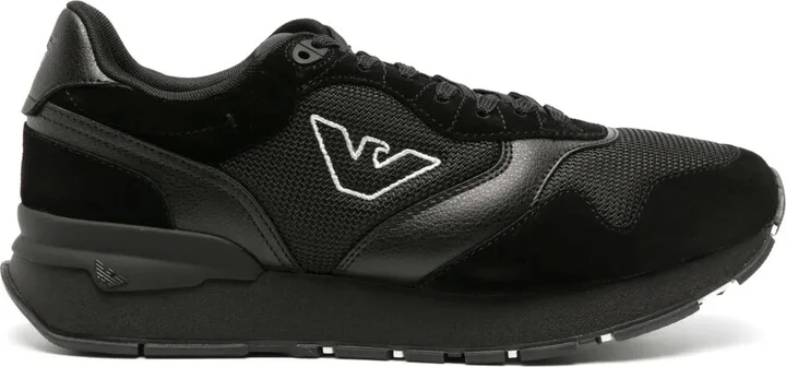 Mesh-Panel Low-Top Sneakers