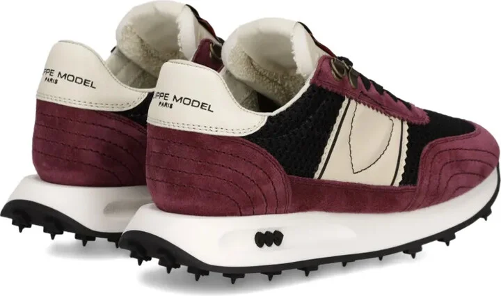 Mesh-Panel Suede Low-Top Sneakers - Image 3