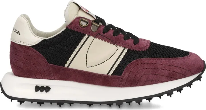 Mesh-Panel Suede Low-Top Sneakers